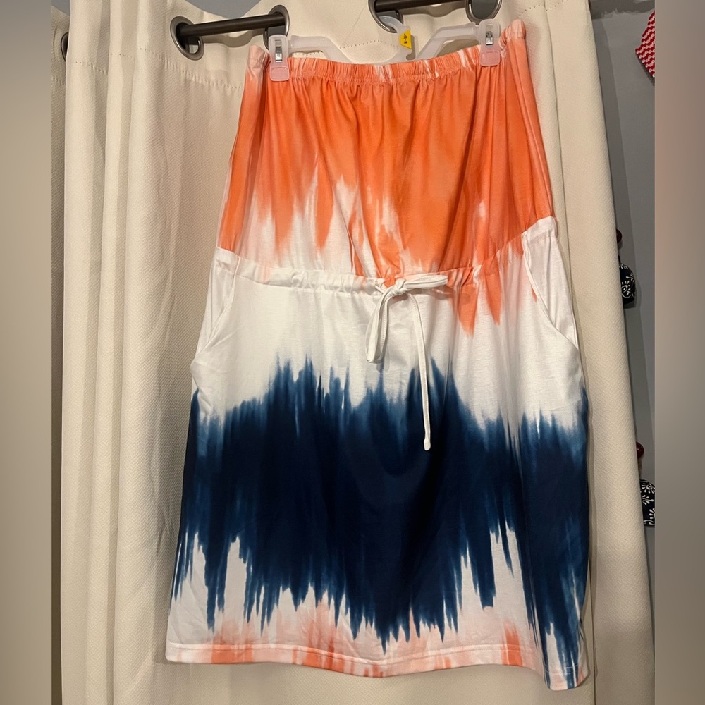 Women’s Strapless Tie Waist Dress